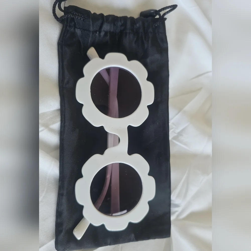 White Floral Sunglasses